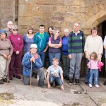 Group of walkers at St Ethelbert's church