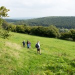 Walking across a field