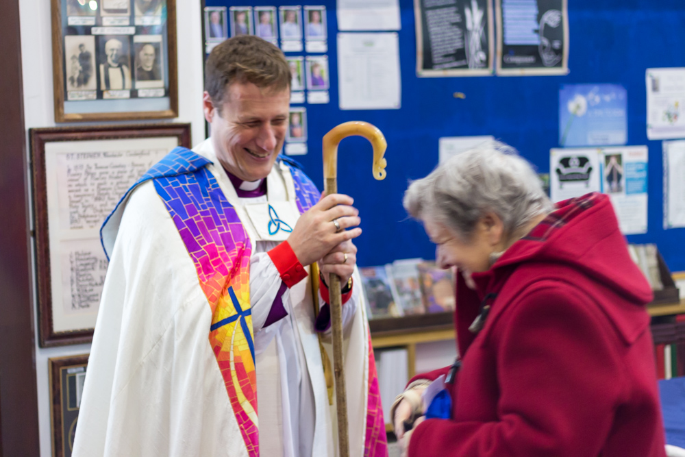 Bishop Martyn meeting congregation